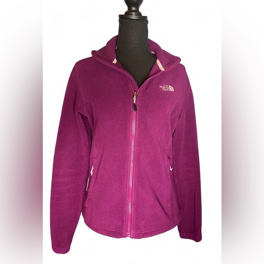 The North Face Women's Full Zip Fleece Jacket – Pink/Magenta Size Small